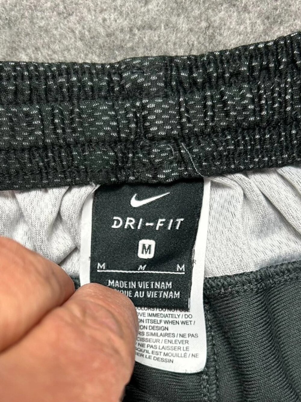 Nike Academy Pro Pants Mens M Gray Dri-Fit Ankle Zip Drawstring Logo Tapered Leg - Picture 9 of 14